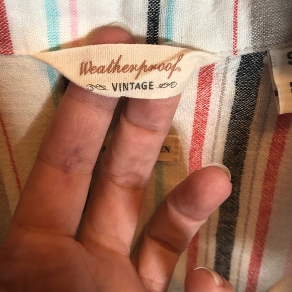 Weatherproof Front Knot Linen Button Up Top Small - Picture 7 of 16